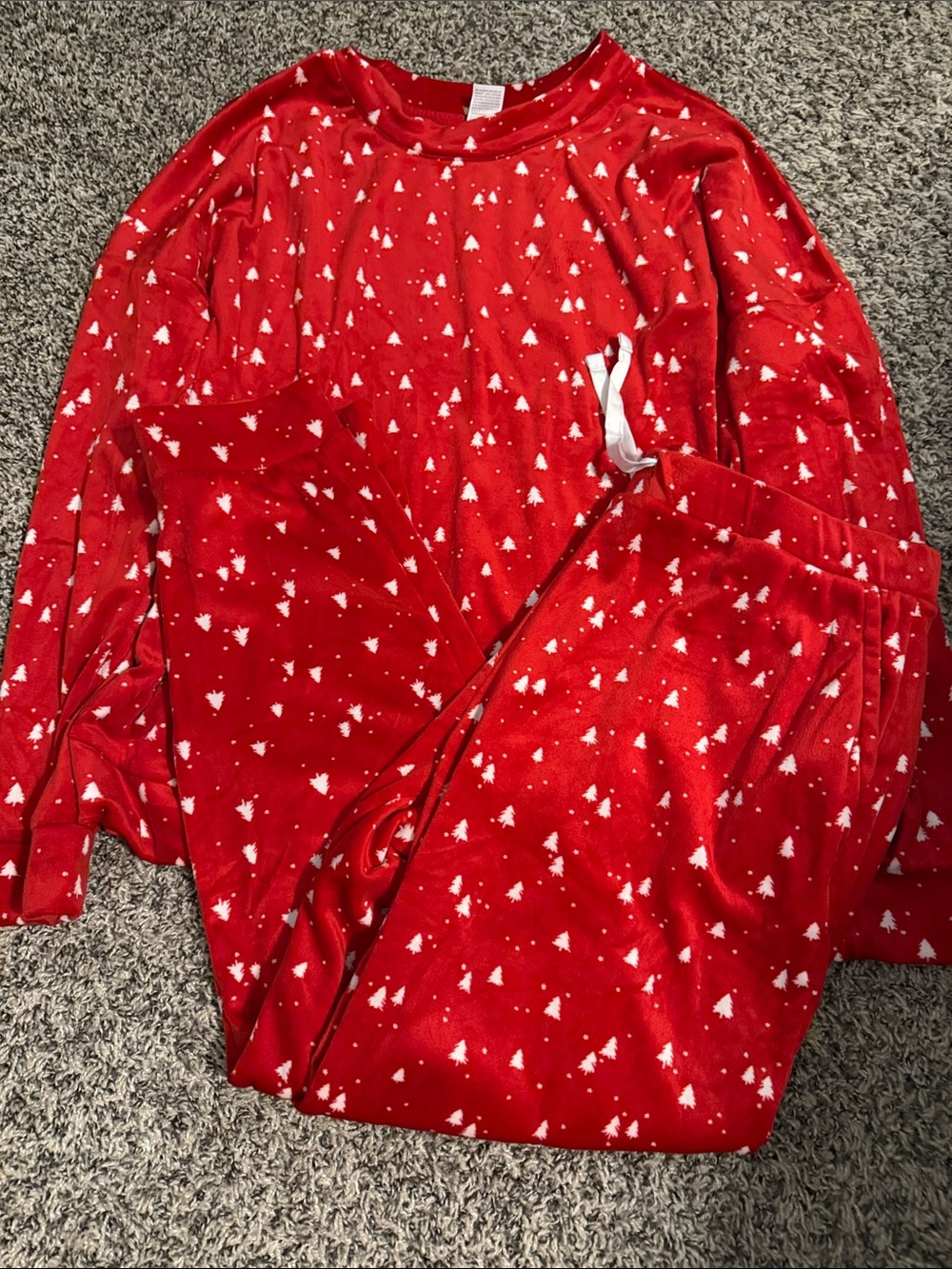Auden Red Holiday Pajama Set with White Tree Print